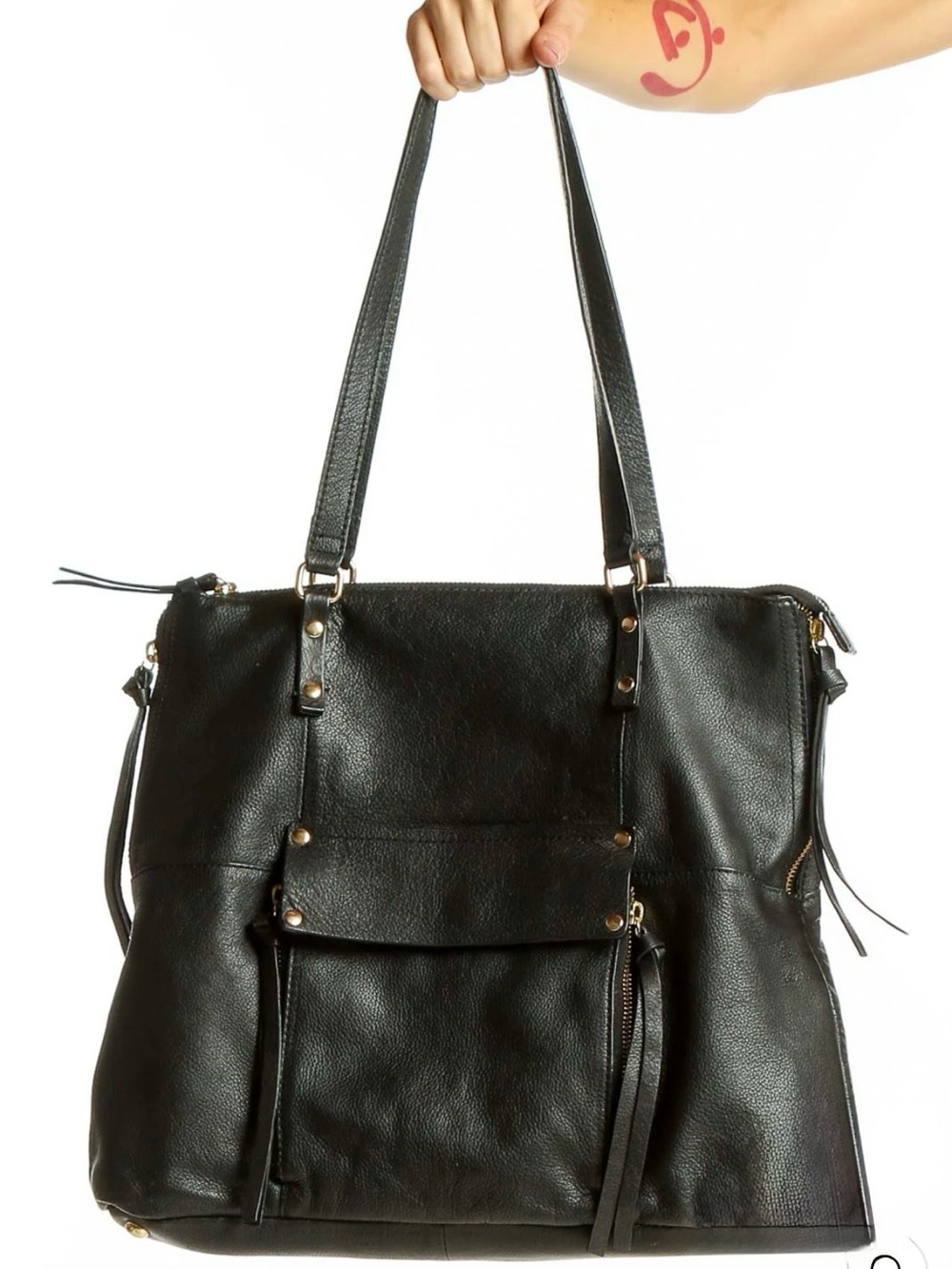 🖤VINTAGE~Kooba Everette Geniune Soft Black Leather Caryall Tote/Handbag